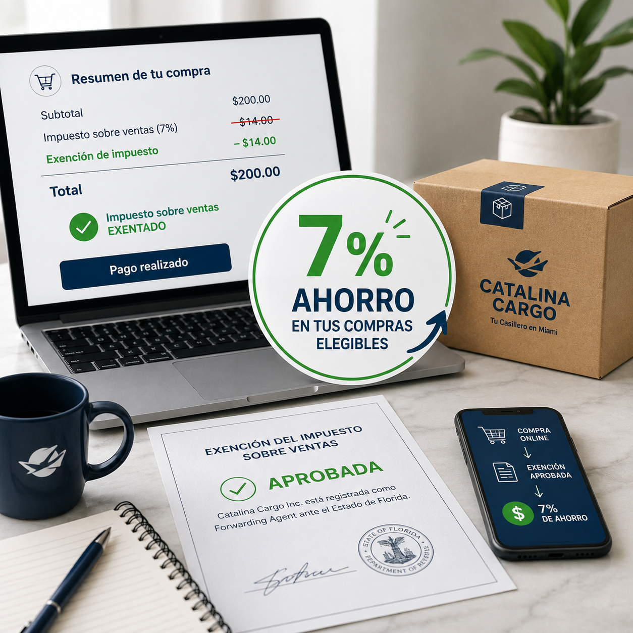 Ahor% con tu Casillero Tax Free de Catalina Cargo