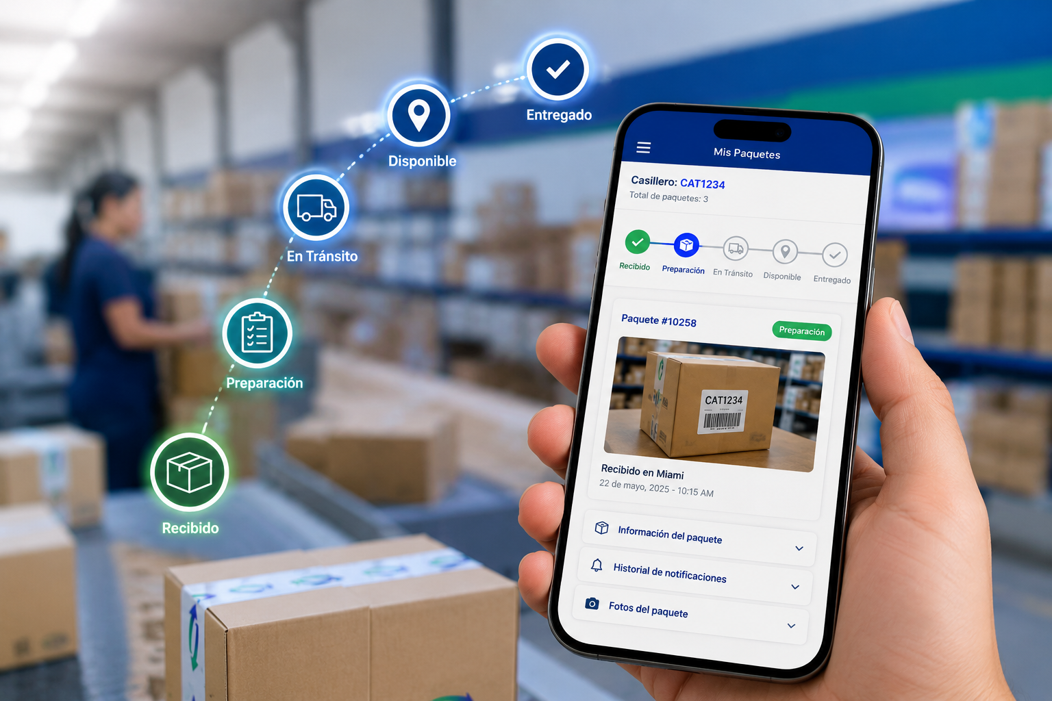 Sistema de Rastreo y Portal del Cliente Catalina Cargo Honduras